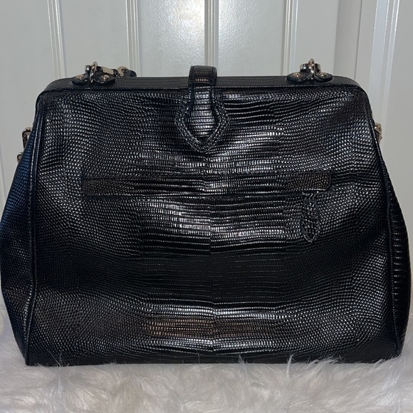 GORGEOUS classic semi vintage Brooks Brothers black textured leather handbag NWT - Picture 9 of 16